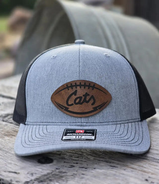Cats Football Leather Patch Hat