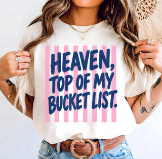 Heaven Bucket List Striped Graphic Tee