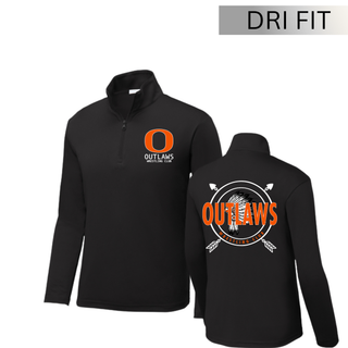 Dri-Fit PosiCharge 1/4-Zip Pullover Ogden's Outlaws Wrestling (Black) V6