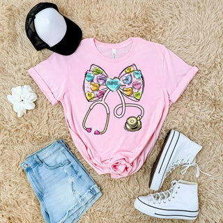 Valentine Sweets Nurse Stethoscope Tee