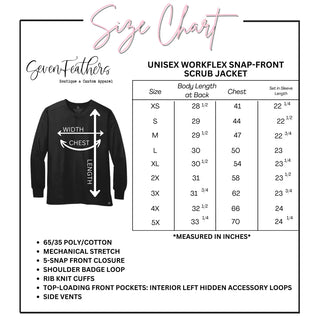 Osage Nursing Center Unisex WorkFlex Snap-Front Scrub Jacket (Black)