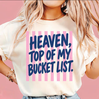 Heaven Bucket List Striped Graphic Tee