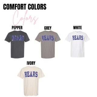 St. Marys Bears Distressed Vintage Blue Graphic Top