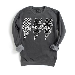 Distressed Checkered Lightning Game Day Comfort Colors Top