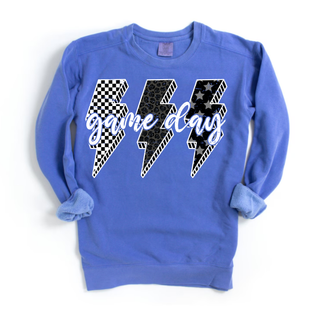 Distressed Checkered Lightning Game Day Comfort Colors Top