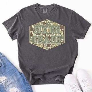 Sixth Grade Kids Shirt Camo