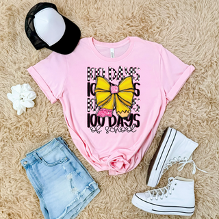 100 Days of School Bow Tee