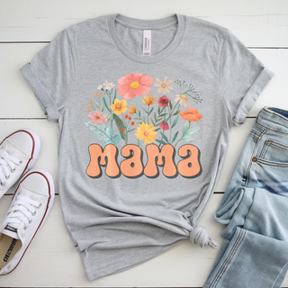 Floral Mama Bella Canvas Tee
