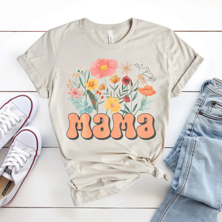 Floral Mama Bella Canvas Tee