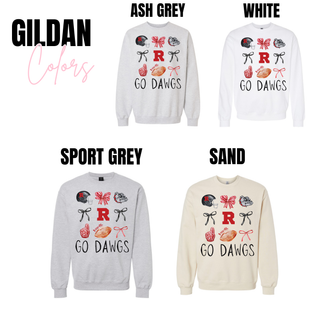 Rossville Dawgs Go Dawgs Football Graphic Top