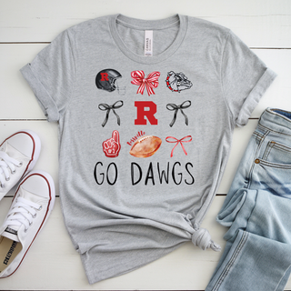 Rossville Dawgs Go Dawgs Football Graphic Top