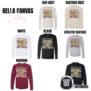 Silver Lake Eagles Softball Bow Graphic Top