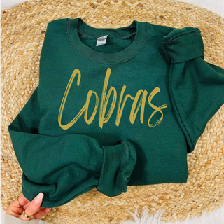 Jackson Heights Cobras Gold Script Classic Top