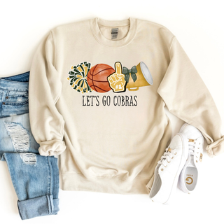 Let's Go Cobras Basketball Spirit Top