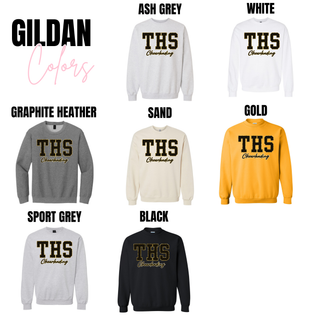 Topeka High Trojans THS Cheerleading Faux Gold Glitter Top