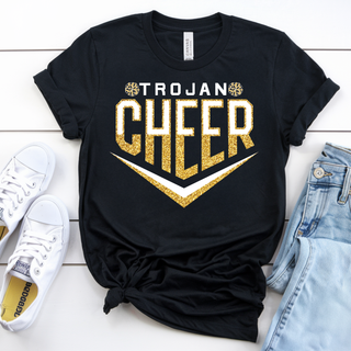 Topeka High Trojans Faux Glitter Spirit Cheer Top