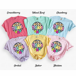 Let's Go Trojans Graphic Tee Color Options