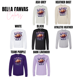 Faux Glitter Purple Football Game Day Royal Valley Panthers