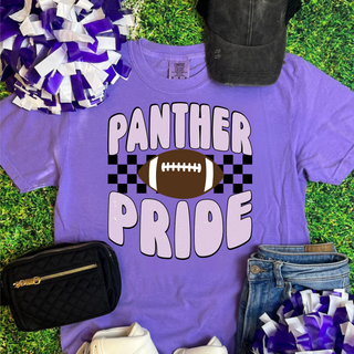 Distressed Retro Royal Valley Panther Pride Football