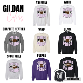 Distressed Retro Royal Valley Panther Pride Football