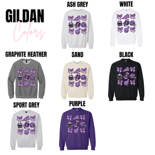 Royal Valley Panthers Faux Glitter Football Icons Top