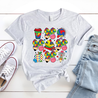 Puzzle Pieces of Learning Teacher Graphic Tee