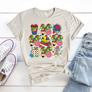 Puzzle Pieces of Learning Teacher Graphic Tee