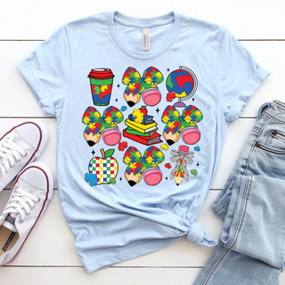 Puzzle Pieces of Learning Teacher Graphic Tee