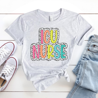 Color Pop ICU Nurse Graphic Tee