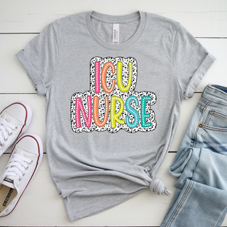 Color Pop ICU Nurse Graphic Tee
