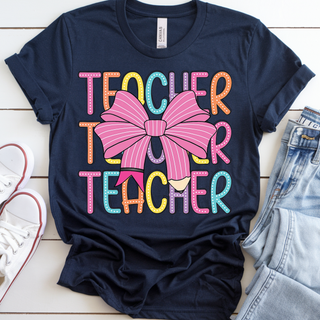 Everyday Teacher Stacked Colors Tee