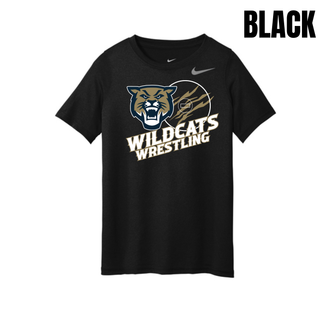 Topeka Wildcats Wrestling Club Claw Mark Logo Youth rLegend Tee in Black