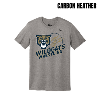 Topeka Wildcats Wrestling Club Claw Mark Logo Men's rLegend Tee in Carbon Heather