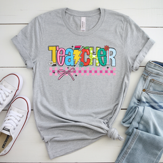 Checkered Teacher Graphic Tee