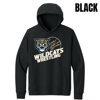 Topeka Wildcats Wrestling Club Claw Mark Logo Men's Dri-FIT Primary Hoodie in Black