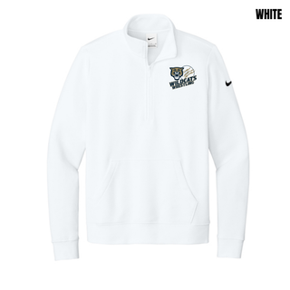 Topeka Wildcats Wrestling Club Claw Mark Logo Women's Fleece Half-Zip in White
