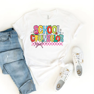 School Counselor Vibes Only Graphic Tee