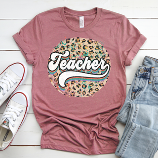 Groovy Distressed Teacher Graphic Tee