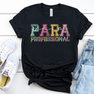 Distressed Colorful Paraprofessional Graphic Tee