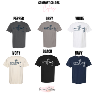 Comfort Colors wrestling is my favorite season t-shirts in pepper, grey, white, ivory, black, and navy