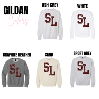 Maroon Distressed SL Top