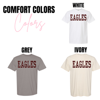 Maroon Distressed Silver Lake Eagles Top