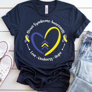 Love Kindness Hope Down Syndrome Awareness Top