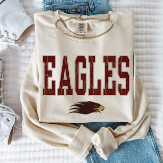 Eagles Bold Gold Lace Letter Top
