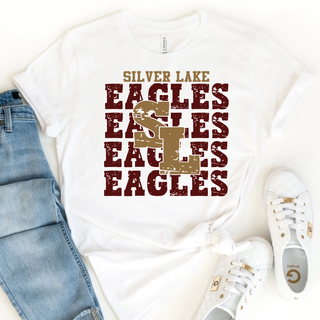 Silver Lake Eagles Stacked Vintage Vibes Top