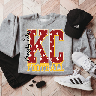 KC Red and Gold Stars Crewneck