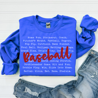 Grand Slam Royal Blue Baseball Crewneck