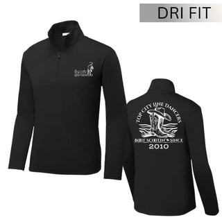 Dri Fit Posicharge Competitor 1/4-Zip Pullover Top City Line Dancers Boot Scootin (Black)