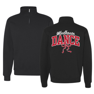 Madhouse Dance Company Cadet Collar Quarter-Zip Sweatshirt (Black)