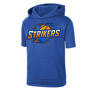 Strikers Softball Team Logo Fleece Short Sleeve Hooded Pullover
